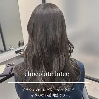 セミロング カラー 外苑前NO.1艶髪 透明感カラーのヘアスタイル