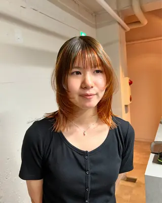 ミディアム tokute Takahashiのヘアスタイル