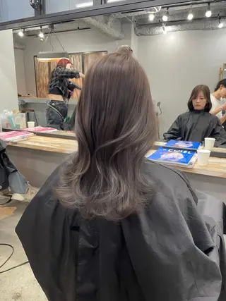 ロング カラー 新宿/韓国ヘア/ 髪質改善ストレートのヘアスタイル