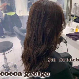 セミロング カラー 🦋韓国レイヤー｜ 透明感グレージュ🦋のヘアスタイル