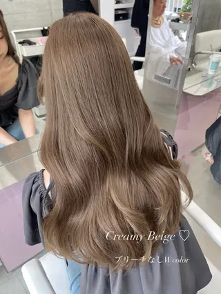 ロング カラー レイヤーカット 透明感カラー表参道のヘアスタイル