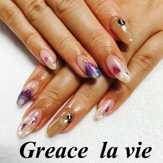 セミロング カラー パーマ ヘアアレンジ キッズ ネイル マツエク・マツパ Greace  la vieのネイルデザイン