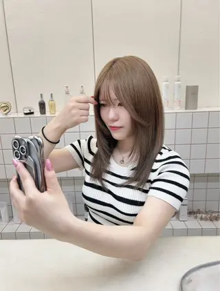 セミロング 名古屋/久屋大通 /不破新のヘアスタイル