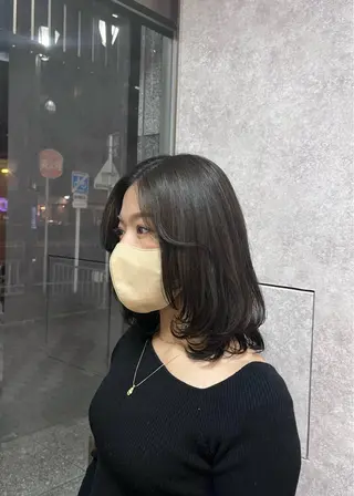 ミディアム カラー 村田梨乃/ minim hairのヘアスタイル