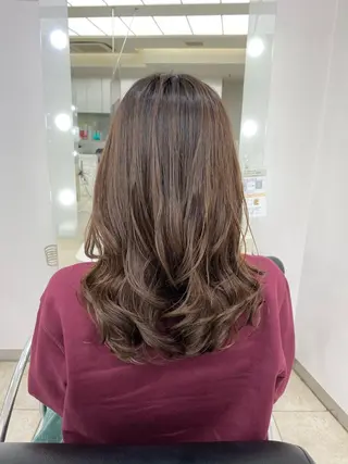 ミディアム コテ巻き風パーマ💛 池袋のヘアスタイル