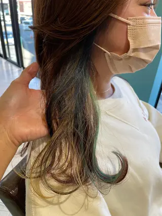 ロング カラー 末石 智のヘアスタイル