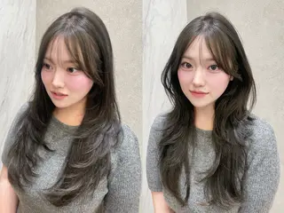 セミロング MOE 福岡韓国ヘア✧︎のヘアスタイル