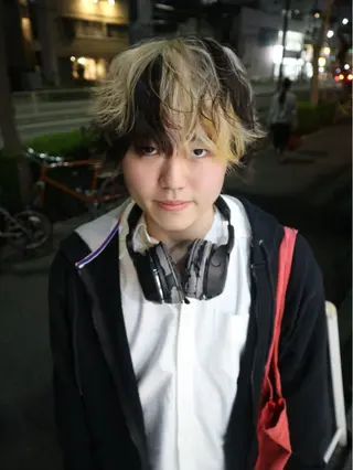 ショート カラー メンズ ハイトーン/メンズ/ デザイン/梅田/ミユのヘアスタイル