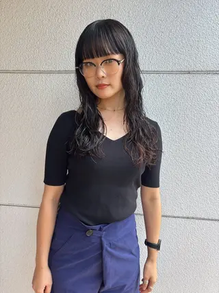 ロング パーマ 安藤楓華 fuka andoのヘアスタイル