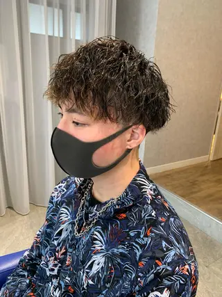 ショート パーマ ヘアアレンジ メンズ メンズパーマ職人 加藤 弘貴のヘアスタイル