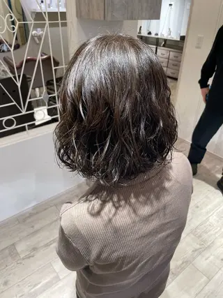 ミディアム パーマ ヘアアレンジ 小野寺祐希人 Calbariのヘアスタイル