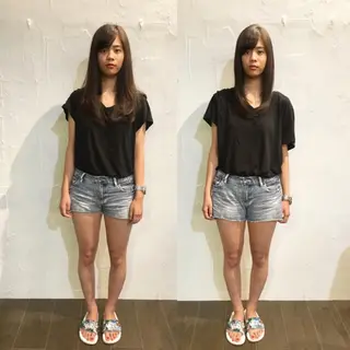 ロング 髪質改善縮毛矯正 専門店のヘアスタイル