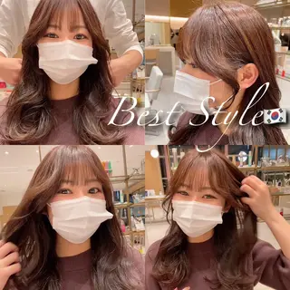 セミロング 韓国ヘア🇰🇷髪質 改善たけるのヘアスタイル