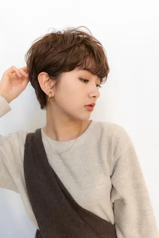 ショート カラー 10月限定モニター 髪質改善美髪矯正のヘアスタイル