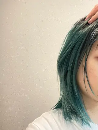 ミディアム カラー ブリーチなし透明感 タケザワミキのヘアスタイル