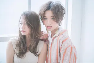 ミディアム カラー パーマ ヘアアレンジ 【白髪ぼかし 専門GBG】自由が丘のヘアスタイル