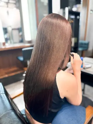 ロング カラー パーマ ブリーチカラー🔥 パーマ【佐々木凌平】のヘアスタイル