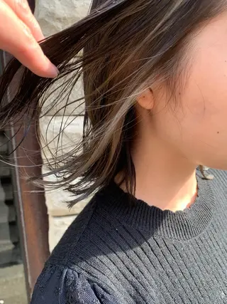 ミディアム カラー Libre 西野圭一のヘアスタイル
