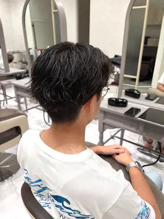 パーマ メンズ レディース募集中🎀 陸 愛夏のヘアスタイル