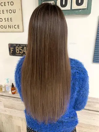 ロング カラー 京都大人女性ショート 徒歩1分/秋山のヘアスタイル