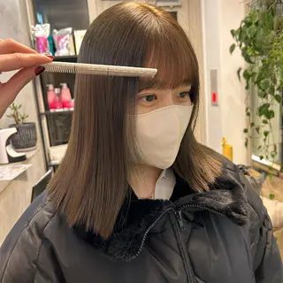 ミディアム カラー じゅわっと暖色カラー 🍊Moemiのヘアスタイル