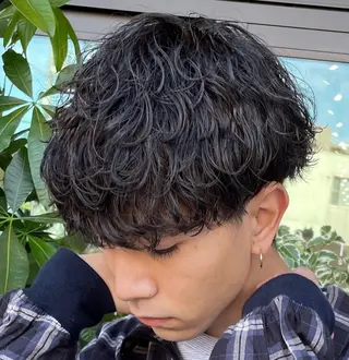 ミディアム パーマ ヘアアレンジ メンズ fifth 石川 凪のヘアスタイル