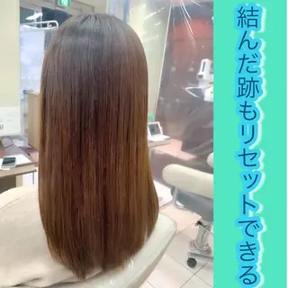 ロング パーマ ブリーチでもできる 縮毛矯正相原慎🌈のヘアスタイル