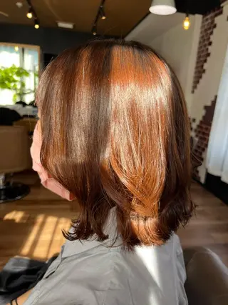 ミディアム 顔周りカット🍑 Zina難波 Akiのヘアスタイル