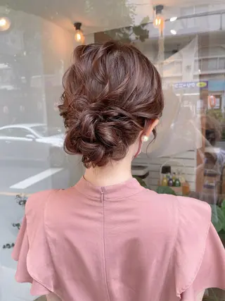 ロング ヘアアレンジ ヘアアレンジ にいた　かづしげのヘアスタイル