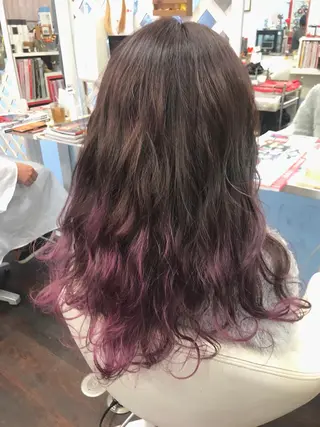 ロング カラー 岩谷/ブリーチ 🪽透明感カラーのヘアスタイル