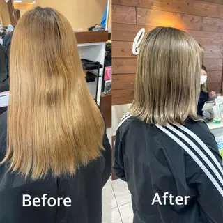 ミディアム カラー ヘアアレンジ 川上 麻梨阿のヘアスタイル