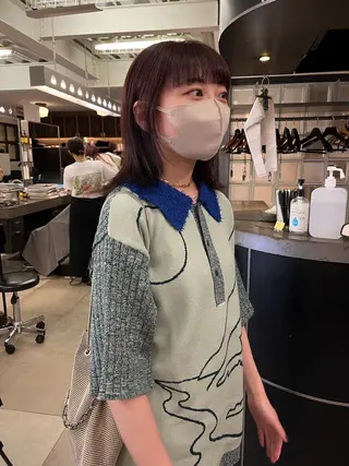 ミディアム カラー eri kinjoのヘアスタイル