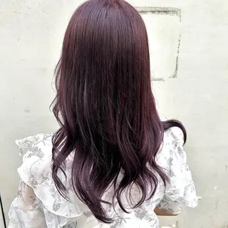 ロング カラー ミユ🎀長さ出し 🎨デザインカラーのヘアスタイル
