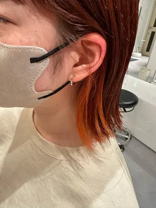 ミディアム カラー ヘアアレンジ オリーブ透明感カラー 表参道/MIKUのヘアスタイル