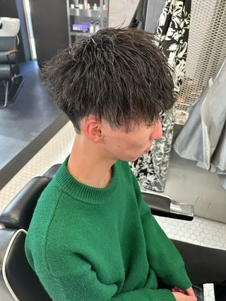 ミディアム カラー パーマ メンズ メンズ専門美容室 /久徳大輝のヘアスタイル