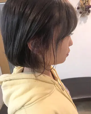 ショート カラー クニモトハルナ ボブ/柔らかカラーのヘアスタイル