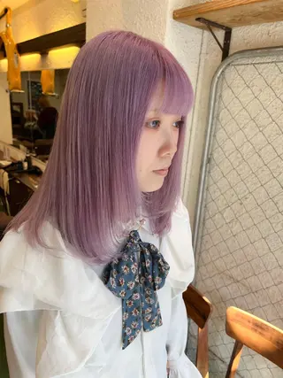 ショート カラー ハイトーンを育てる ブリーチカラー/牧原のヘアスタイル