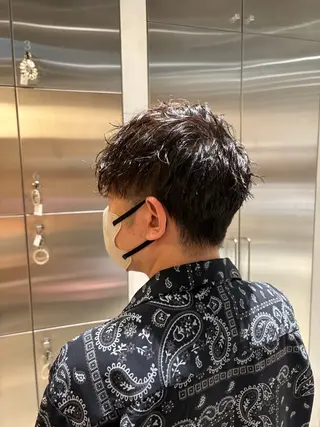 ショート パーマ メンズ 樋口 花穂のヘアスタイル