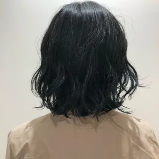 ミディアム パーマ 銀座シロー　村山 レツのヘアスタイル