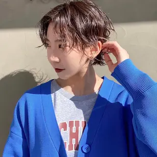 ショート パーマ 池田 健汰のヘアスタイル