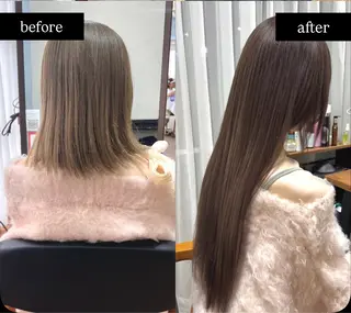 ロング カラー 【姫路】羽エクステ/ ブリーチ/HINAのヘアスタイル