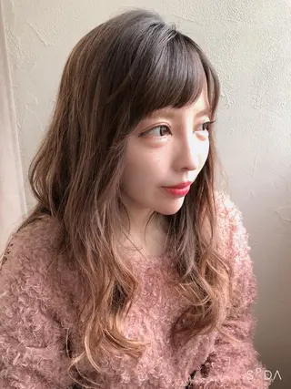 セミロング カラー 💙あかみね 💙（mine）のヘアスタイル