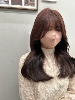 ロング 韓国風🤍 イワサキ　リコ🍒のヘアスタイル