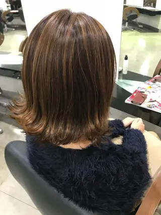 ロング カラー ヘアアレンジ 烏山 達也のヘアスタイル