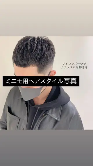 ショート ヘアアレンジ メンズ アイブロウ オーナーカットを 特別価格でのヘアスタイル
