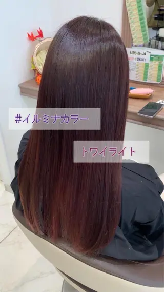 ロング 縮毛矯正/髪質改善 継続する美髪のヘアスタイル