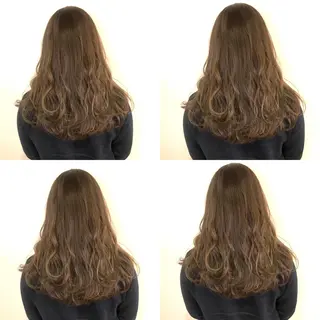 ロング カラー 韓国レイヤーカット/ ダブルカラーのヘアスタイル