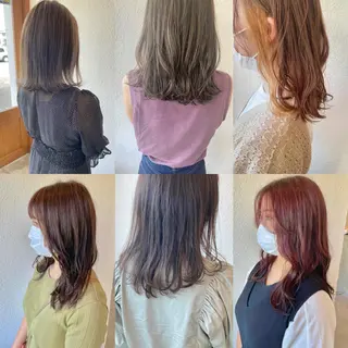 ミディアム カラー 髪質改善特化 谷口祐綺のヘアスタイル