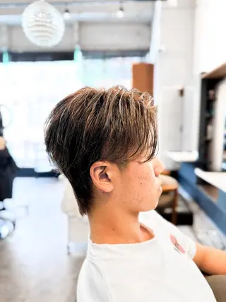 カラー パーマ メンズ ブリーチカラー🔥 パーマ【佐々木凌平】のヘアスタイル