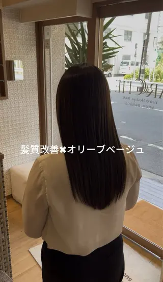 セミロング 渋谷👑艶髪縮毛矯正 曲がる矯正✨ヒガシのヘアスタイル